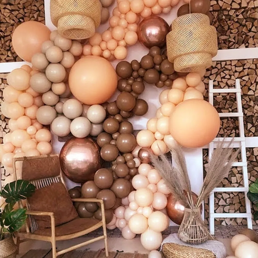 Воздушный шар кофейный коричневый хаки с рисунком животных джунгли 30/50 товары