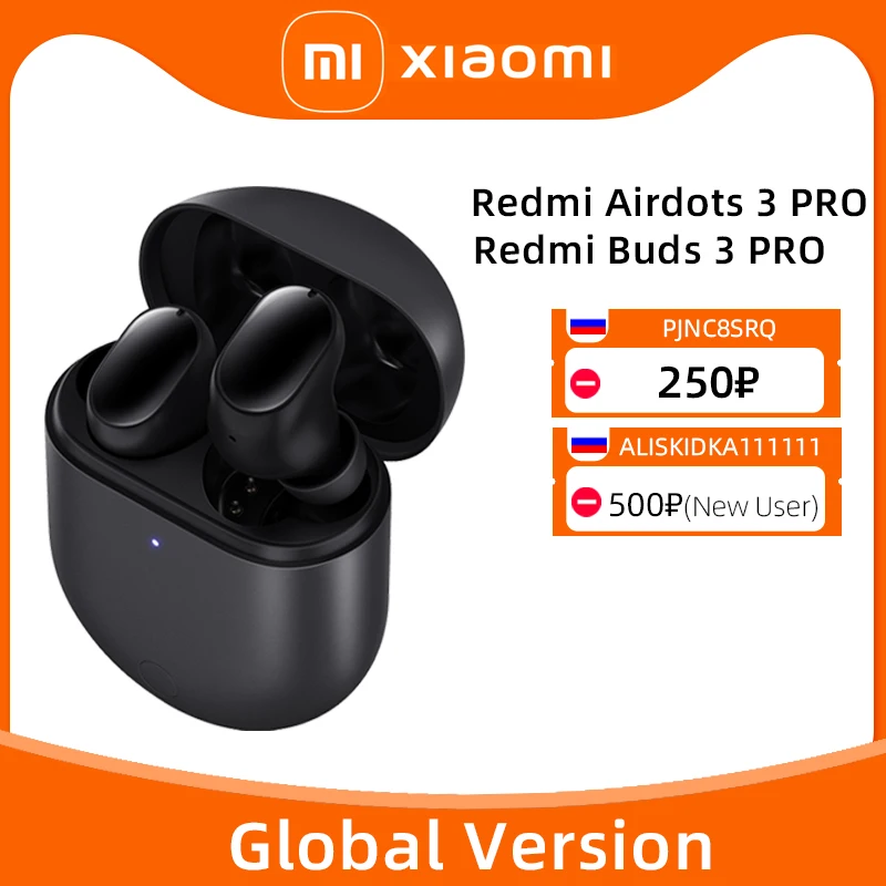  Глобальная версия Xiaomi Redmi Buds 3 Pro TWS Bluetooth Наушники Redmi Airdots 3 Pro Беспроводные наушники ANC IPX4 для K40 Note 10 Pro 