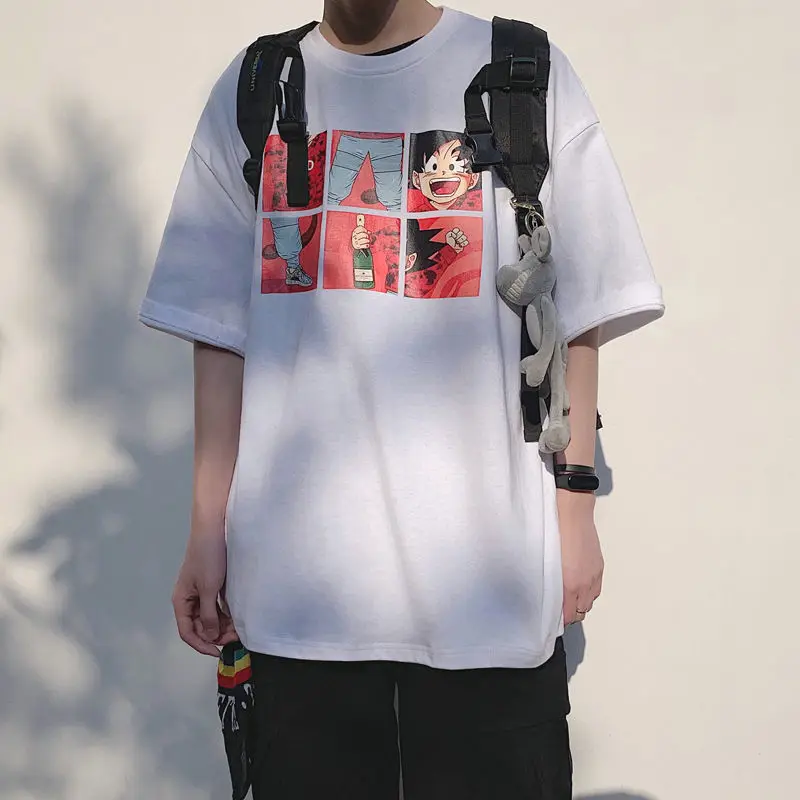 

Men's short-sleeved T-shirt new summer loose trend wild tide loose bottoming clothes compassionate young men