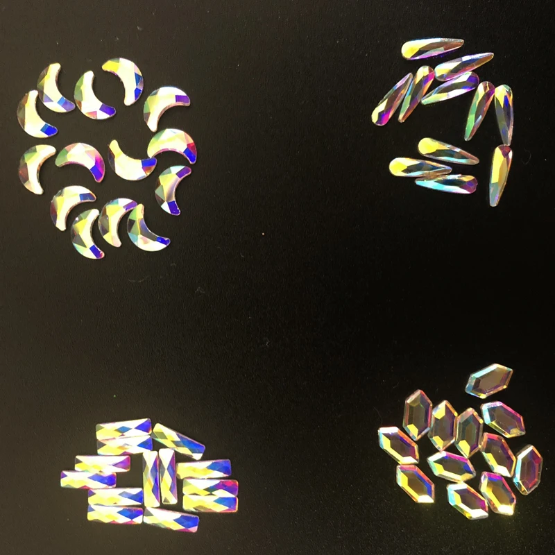 

16 Shape/ Set of AB Crystal Rhinestone Diamond 3D Glitter Dazzling Nail Art Decoration