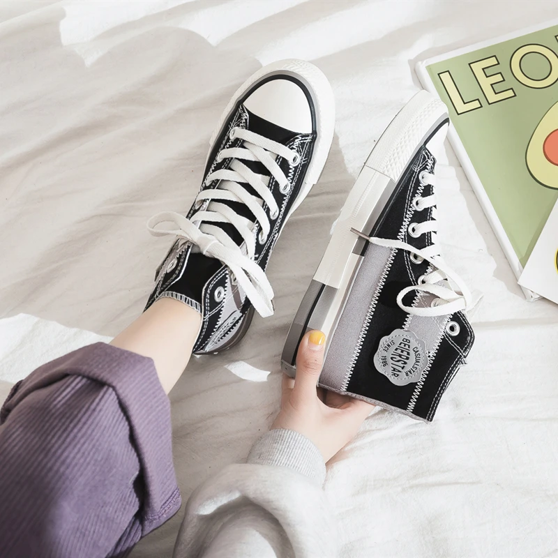 

Women's Canvas Shoes 2020 New Women Sneakers Breathable Flats Women Sneakers Casual Trendy Colors Canvas Women's Vulcanize Shoes
