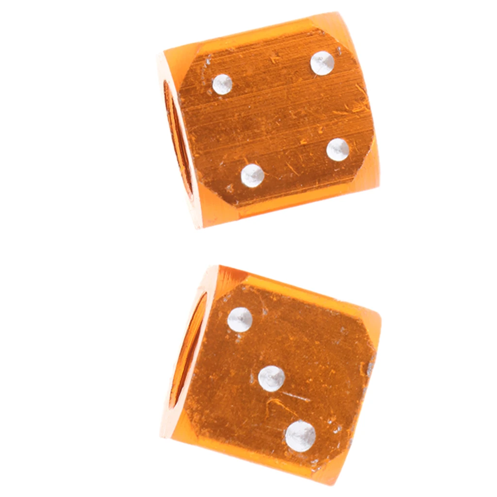 Оранжевый Dice велосипед мотоцикл шины для автомобиля Клапан Пылезащитный