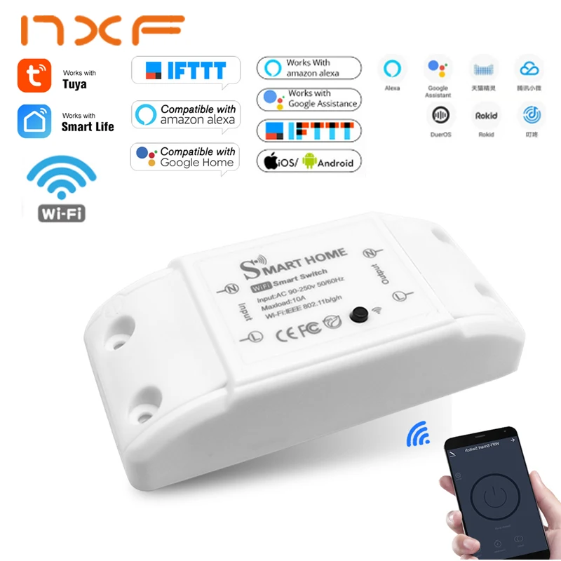 

Smart Home House Wifi Wireless Remote Switch Breaker Domotic LED Light Controller Module Alexa Google Home Smartlife Tuya APP