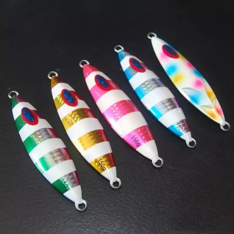 

1pcs 150g Laser Line Metal Butterfly Jigging Lure Bait Jig Offshore King Snapper Tuna Deep Water Swimbait Saltwater Freshwater
