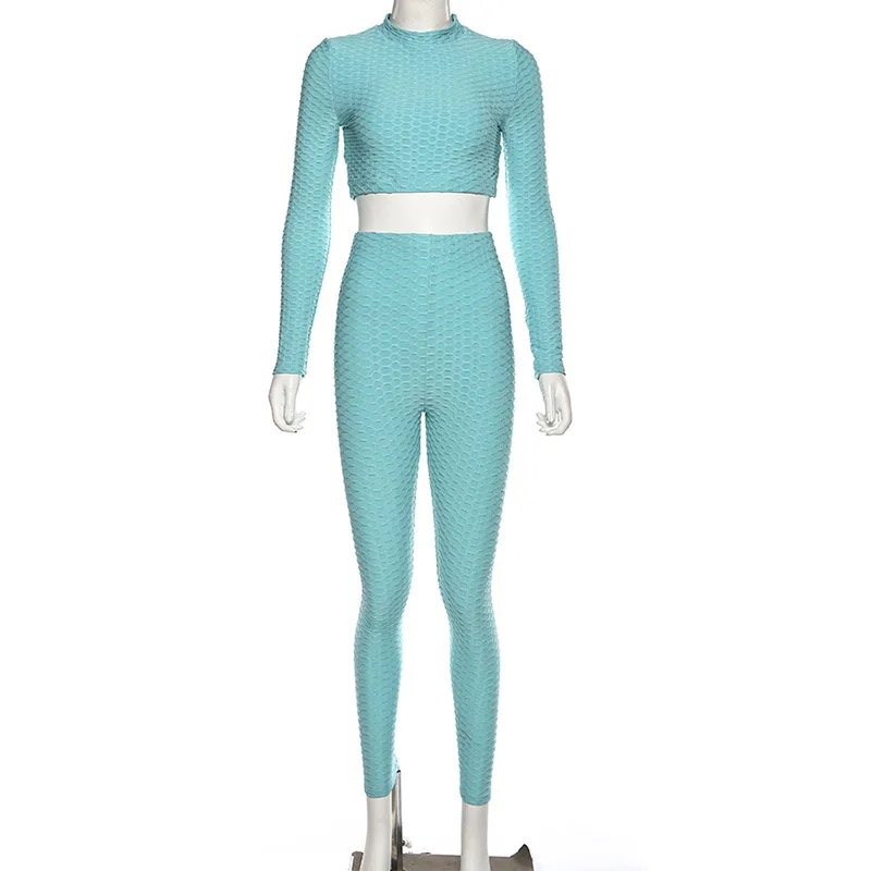 Спортивный костюм женский однотонный с круглым вырезом повседневный короткий