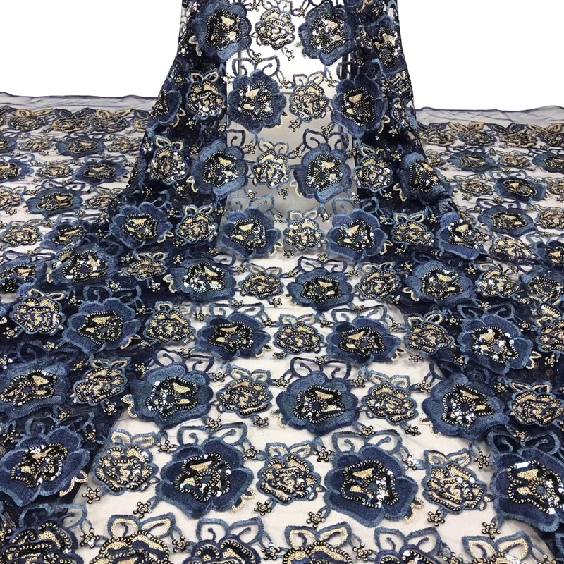 Новинка 2020 модный дизайн французский тюль кружевная ткань вышивка с блестками