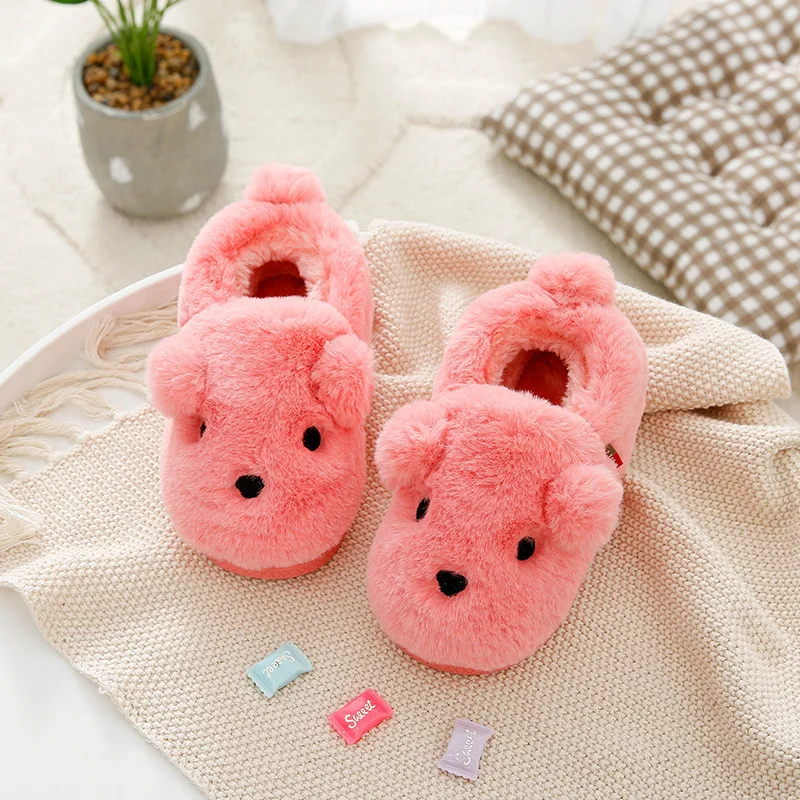 Тапочки для детей Сезон Зима Новинка 2019 года теплая Домашняя обувь с героями