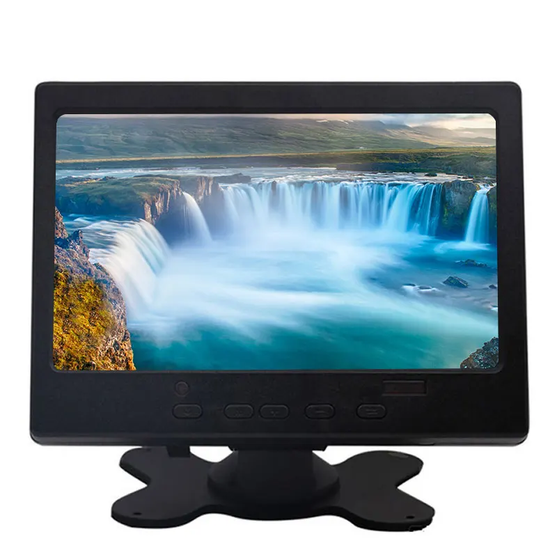 7 дюймов монитор маленький мини TFT lcd сенсорный экран монитор 1024*600 для Raspberry Pi CCTV HDMI VGA AV автомобильный резервный обратный дисплей - Цвет: 1024x600