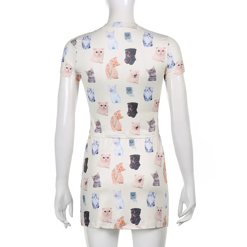 

Darlingaga Harajuku Animal Print Cute Bodycon Mini Skirts Casual Slim High Waist Summer Skirt Women Korean Fashion Short Outfits