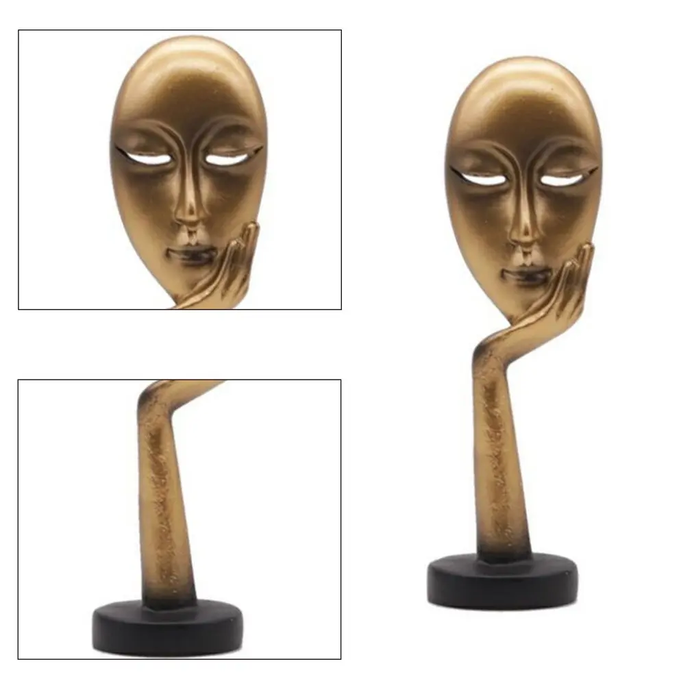 

Мини-статуя абстрактного истончика, статуя медитации, скульптура, статуя из смолы, ручная работа, орнамент украшение для стола