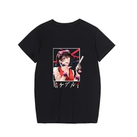 kakegurui cosplay tee japenese fashion anime streetwear school kawaii oversized crewneck unisex 2021 summer solid top t shirt