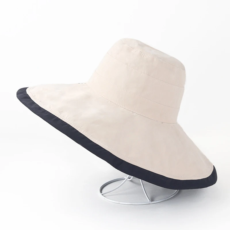 

Hat Big Brim Women Summer Sun Beach Autumn Reversible Holiday Accessory For Teenagers Outdoor