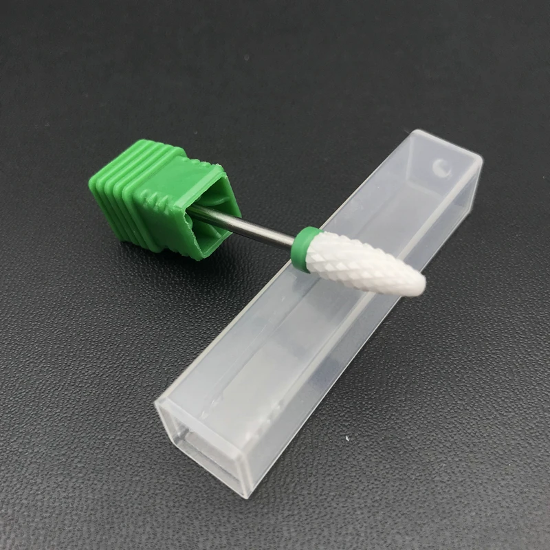 Белый керамический сверло для ногтей маникюра и педикюра инструмент