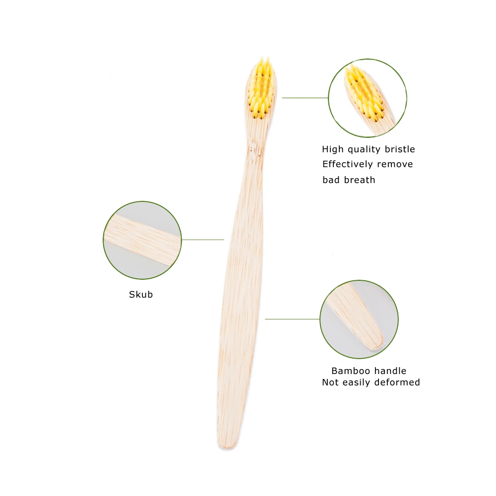 Экологичная детская зубная щетка из бамбука 3 шт. портативные зубные щетки