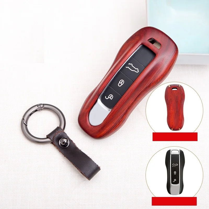 Red sandalwood 01 Красный мундштук для саксофона, сандаловое дерево, черное дерево держатель для ключей чехол для Porsche Panamera- Cayenne - Название цвета: Red sandalwood 01