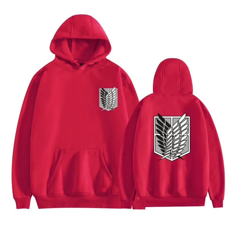 

2021 Anime Hoodie Attack on Titan Hoodied Long Sleeve Streetwear Harajuku Sweatshirt Women Unisex Sport Hoody GRAY Tops