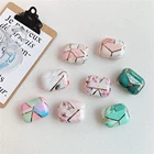 Чехол-накладка для наушников Apple Airpods Pro, с мраморным рисунком