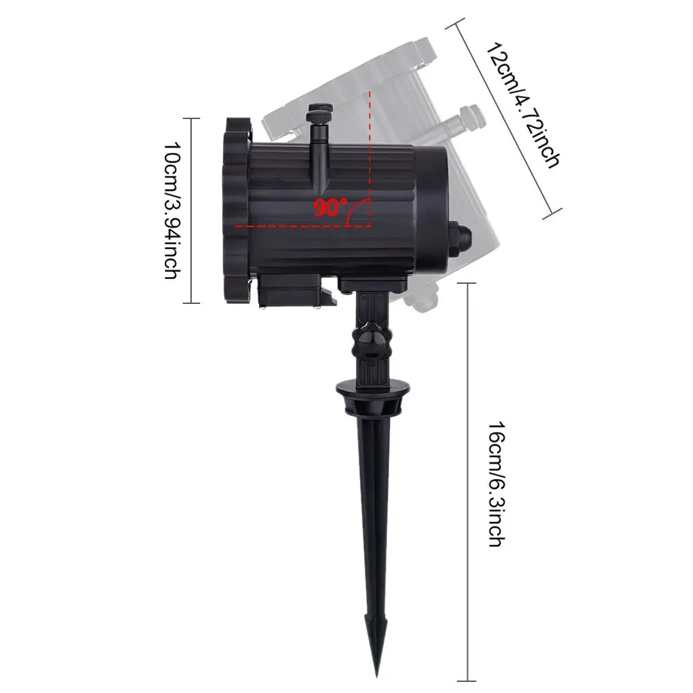 Рождественский светодиодный лазерный проектор снежинок с пультом