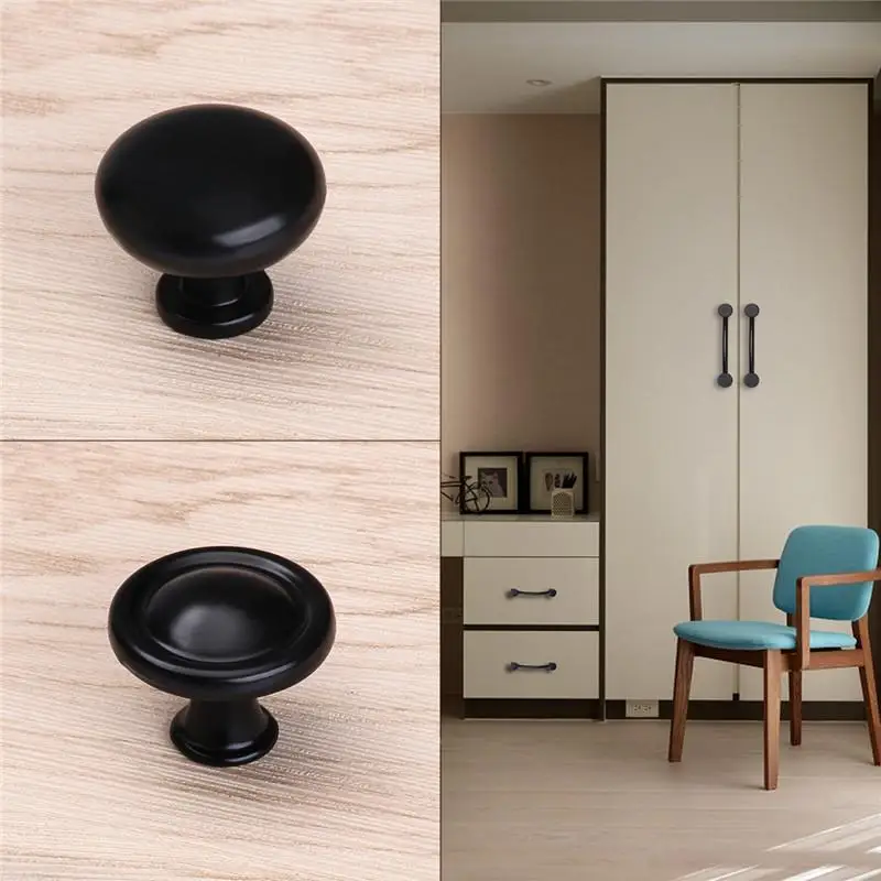 1 шт корпус из алюминиевого сплава тянет черный кухонный шкаф ручки выдвижных