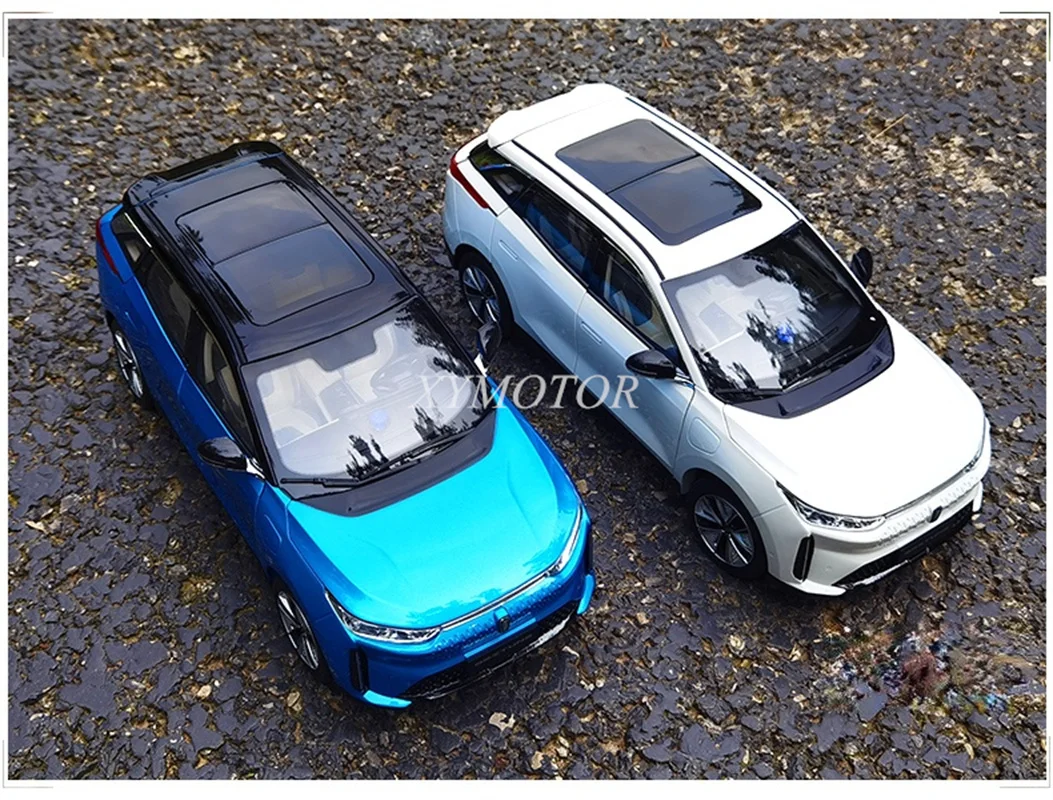 

Century Dragon 1/18 For Pentium E01 Electric Vehicle Diecast Model Car Blue/White Kids toys gifts Display Ornaments Collection