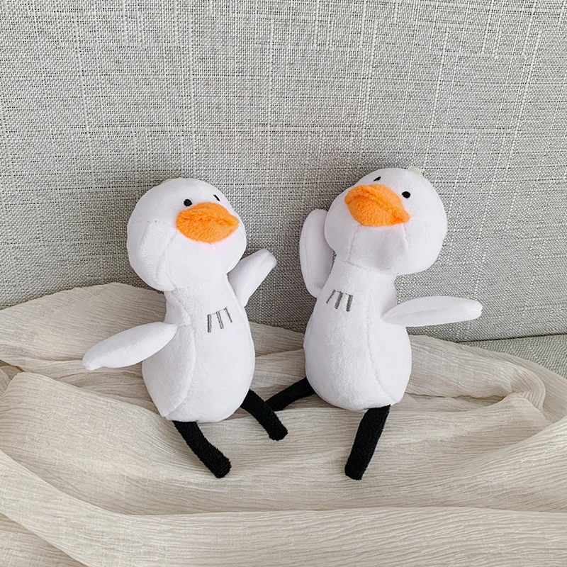 

Creative Keychain Personality Unisex Plush Doll Portable Durable Key Ring White Duck Stylish Simplicity Cupola Bag Pendants