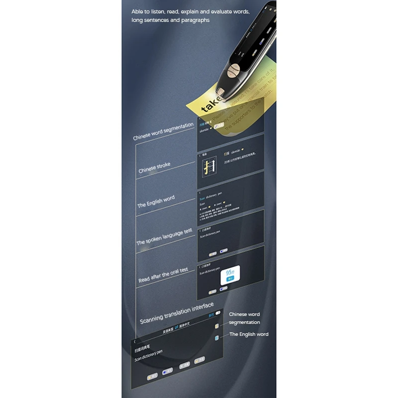 

Smart 116 Language Voice Translator 3.5 Inch Screen Offline+Wifi Translation Pen Scanning Translation Pen Dictionary Pen