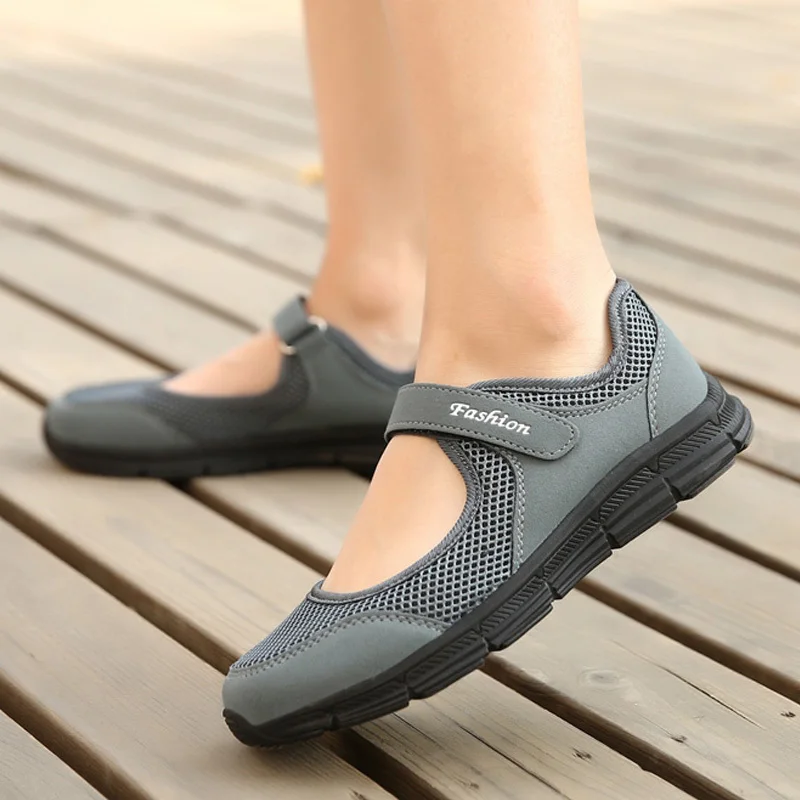 

New Women Flats 2020 Spring Summer Ladies Mesh Flat Shoes Women Soft Breathable Sneakers Women Casual Shoes