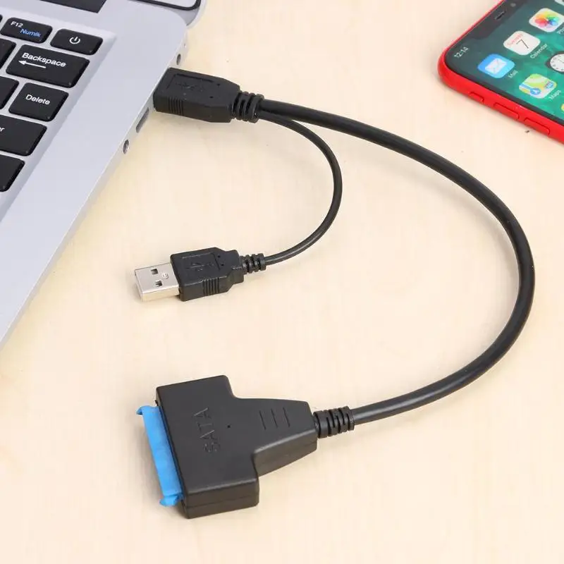 Высокоскоростной адаптер SATA на двойной USB 3 0 кабель для внешних 2 5-дюймовых SATA/HDD