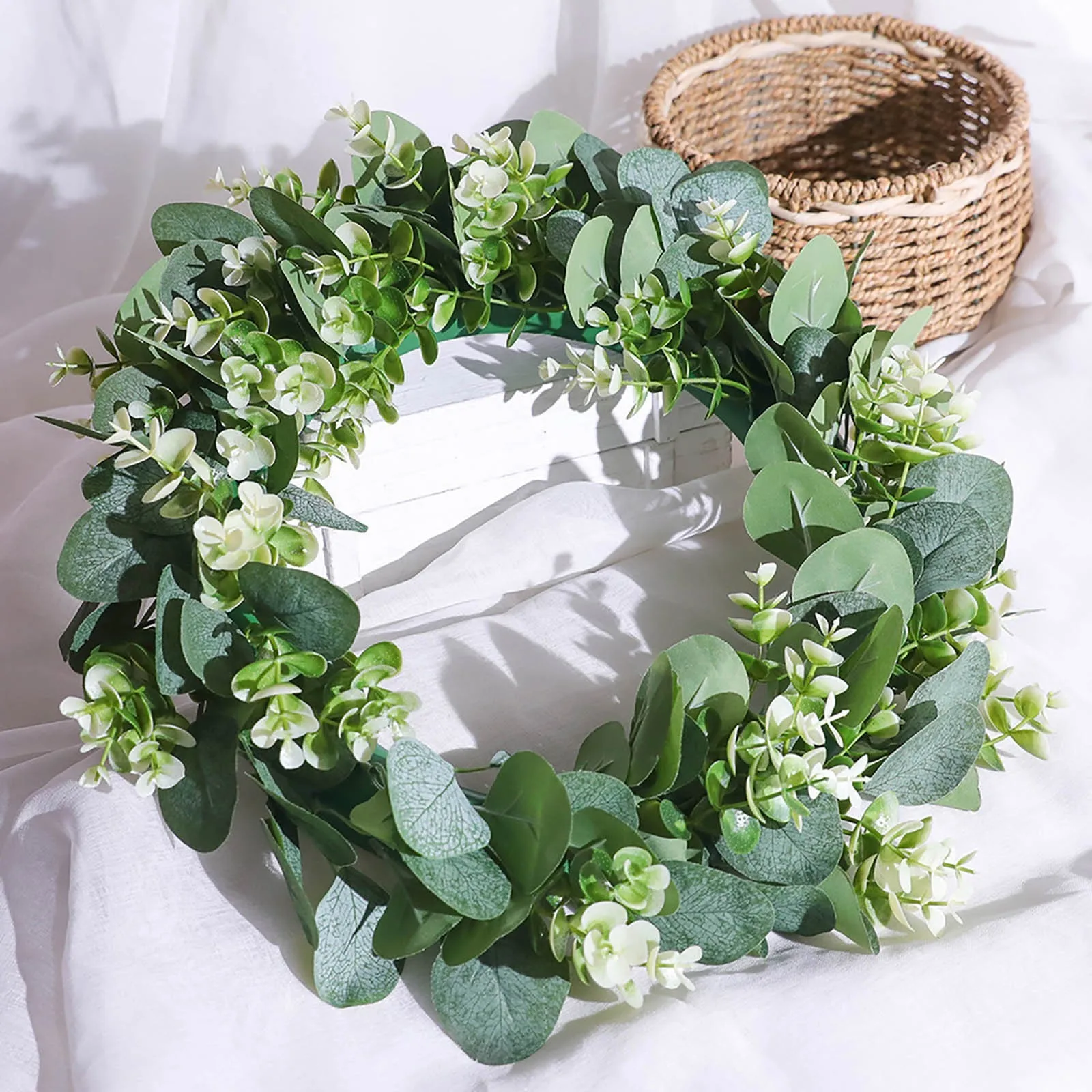 

Easter Wreath Door Welcome Sign Hanging Decoration Simulation Flowers Artificial Ornament Home Decoration