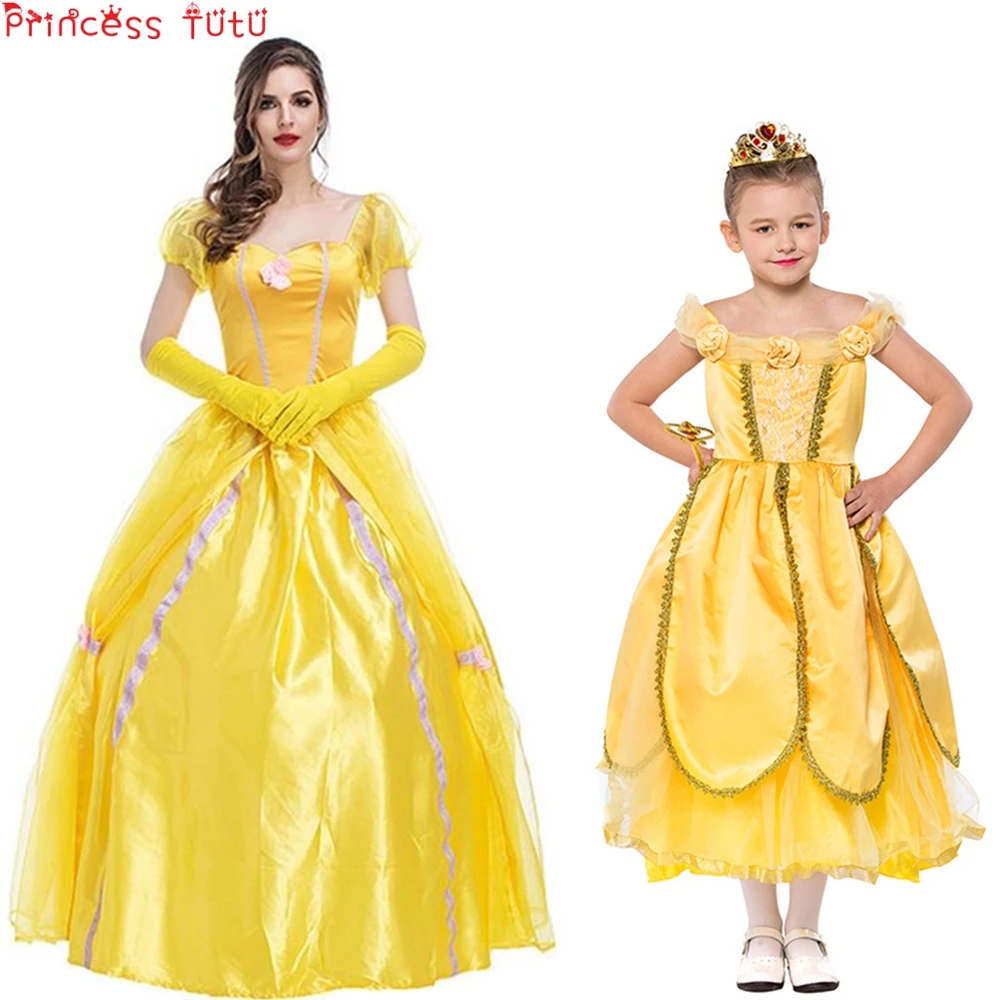 Хэллоуин Девушки взрослый костюм принцессы желтая Фея Женщины Ретро Суд платье