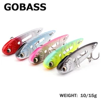 gobass crank wobblers fishing lure for fish metal vib spoon lure 10g 15g jerkbait sinking vibes bait bass rattlin fishing tackle