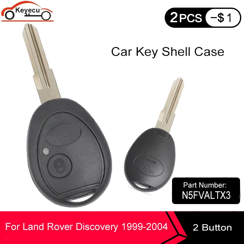 KEYECU Сменный Чехол для дистанционного ключа Fob 2 кнопки LAND ROVER Discovery 1999 2000 2001 2002 2003