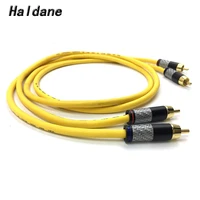 haldane pair carbon fiber rca audio cable 2x rca male to male interconnect audio cable with vdh van den hul 102 mk iii