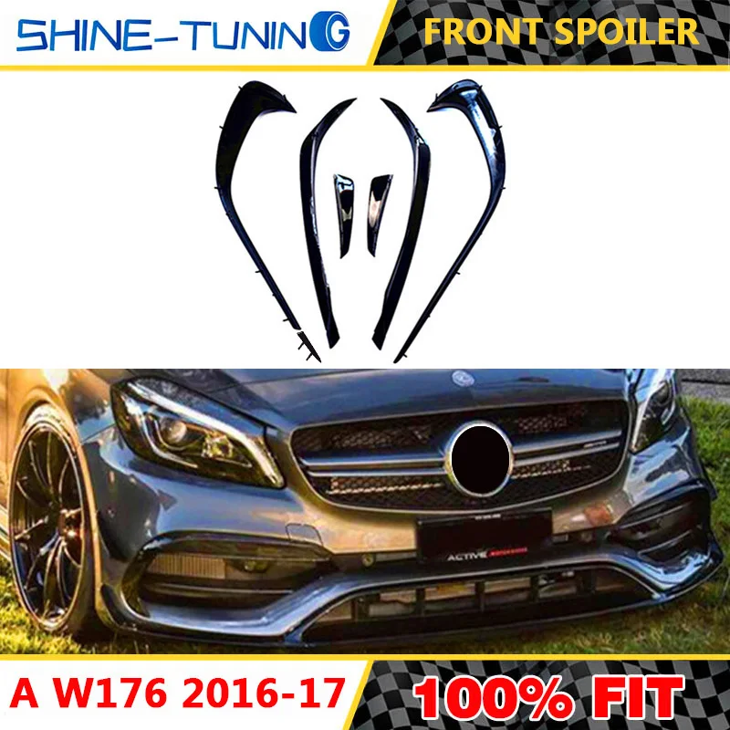 Передний спойлер подходит для нового A-class W176 1 A200 A250 A45 A180 wing sport 2016-17 | Автомобили и