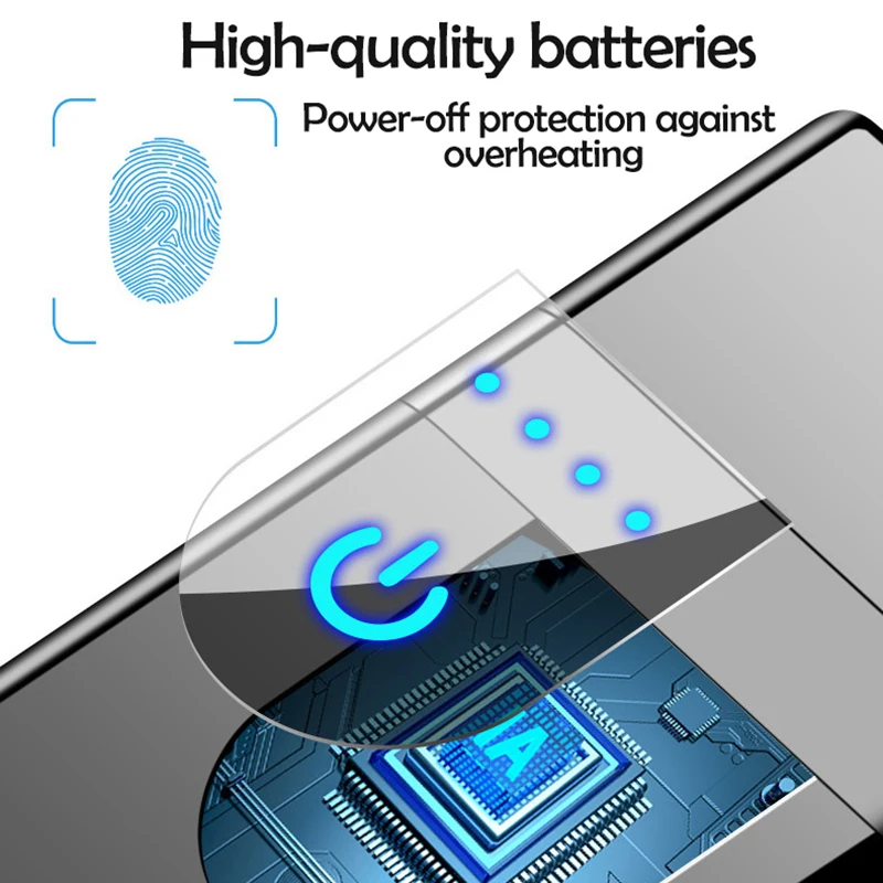 Electric Lighter Finger print Touch USB Rechargeable Windproof Flameless for Cigarette Grill Camping Home | Дом и сад