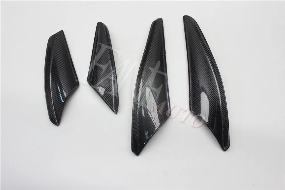 Карбоновый передний бампер сплиттер Canard для Mitsubishi Lancer GTS Evolution EVO X EX 10TH 2008 - Цвет: Black