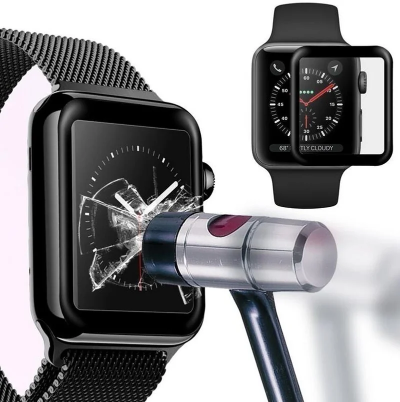 Водонепроницаемая Защита экрана для apple watch 5 4 3 38 мм 40 44 42 (не закаленное мягкое