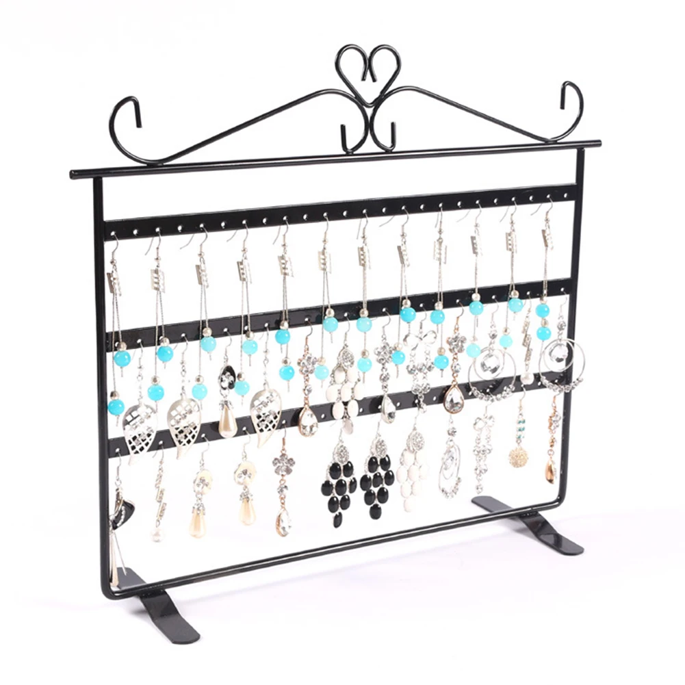 28x32cm 72 Holes Metal Earrings Holder Necklace Display Stand Jewelry Rack | Украшения и аксессуары