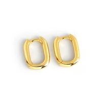 lo paulina geometric oval small hoop earrings for women prevent allergy earrings with s925 stamp gifts