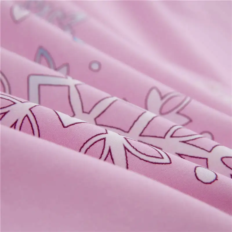 Комплект постельного белья розового цвета из мультфильма Холодное сердце | Дом и