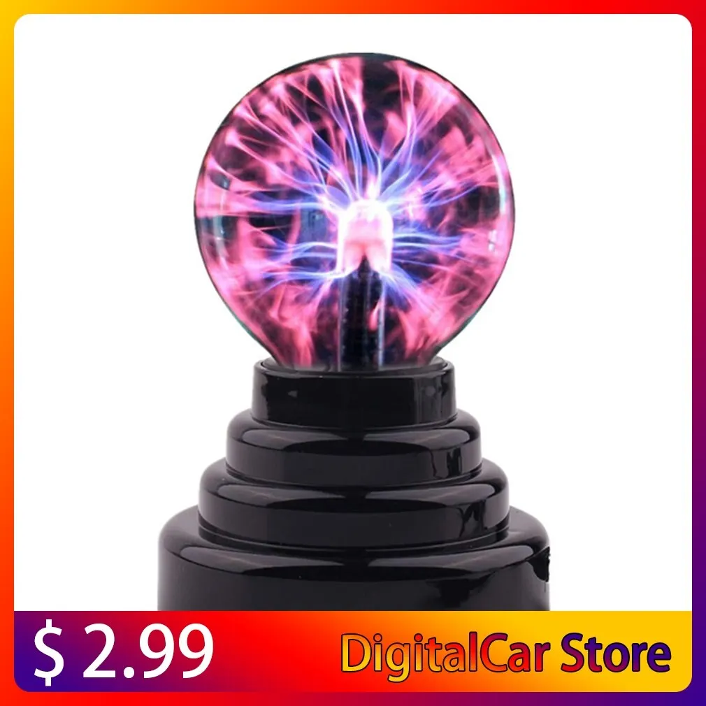 

Plasma Ball Atomosphere Night Light Lava Lamp Supply By USB and AAA Batteries Kids Gift 2020 Bolt LED Lampen