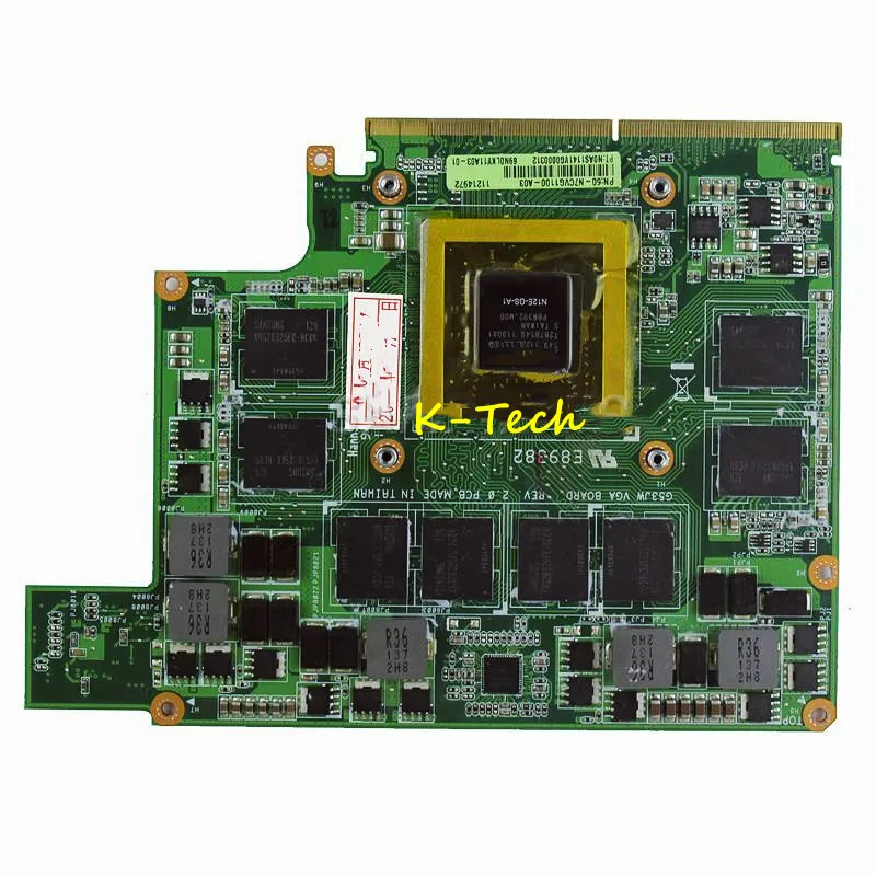 Оригинальный GT555M N12E-GE2-A1 VGA ноутбук видеокарта доска 2 Гб для ASUS N75SF N55SF N75SL N55SL 100%