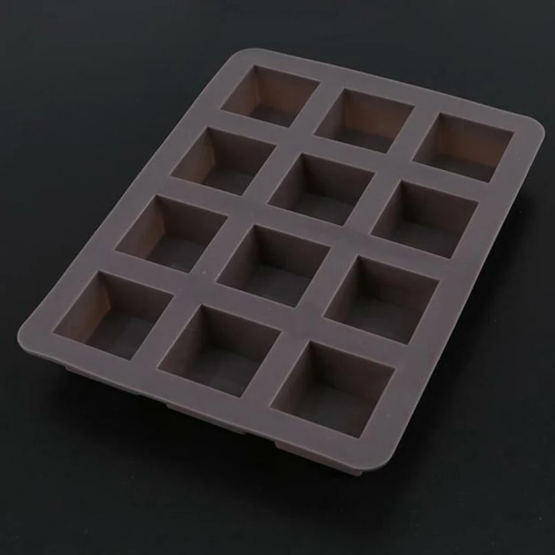 

DIY Chocolate Molds Food Grade Bakeware Cake Molds High Quality Square Moulds Tool Kitchen Eco-friendly Silicone Mold 12 Cavity