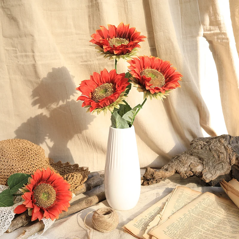 

Artificial Flowers Fake Sunflower High Quality Non-woven Fabrics home decor Farmhouse African Decor Farmhouse Thanksgiving