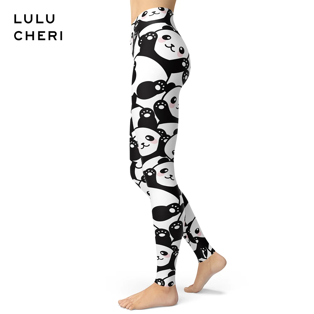 Леггинсы женские неоновые с высокой талией милые эластичные облегающие штаны