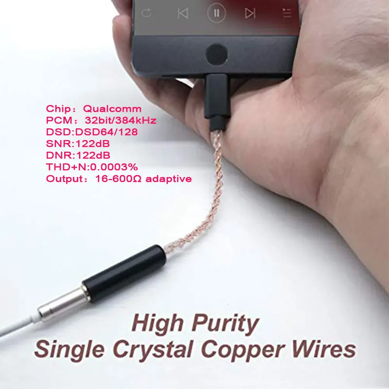 Усилитель для наушников Dosmix Hi Fi DAC Pro Type C 3 5 мм аудио адаптер без потерь кабель в