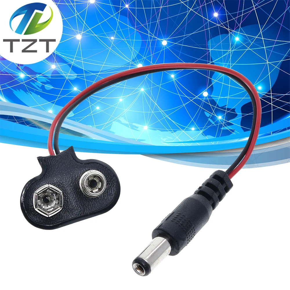 9 В постоянного тока кнопка для аккумулятора кабель питания застежка соединитель