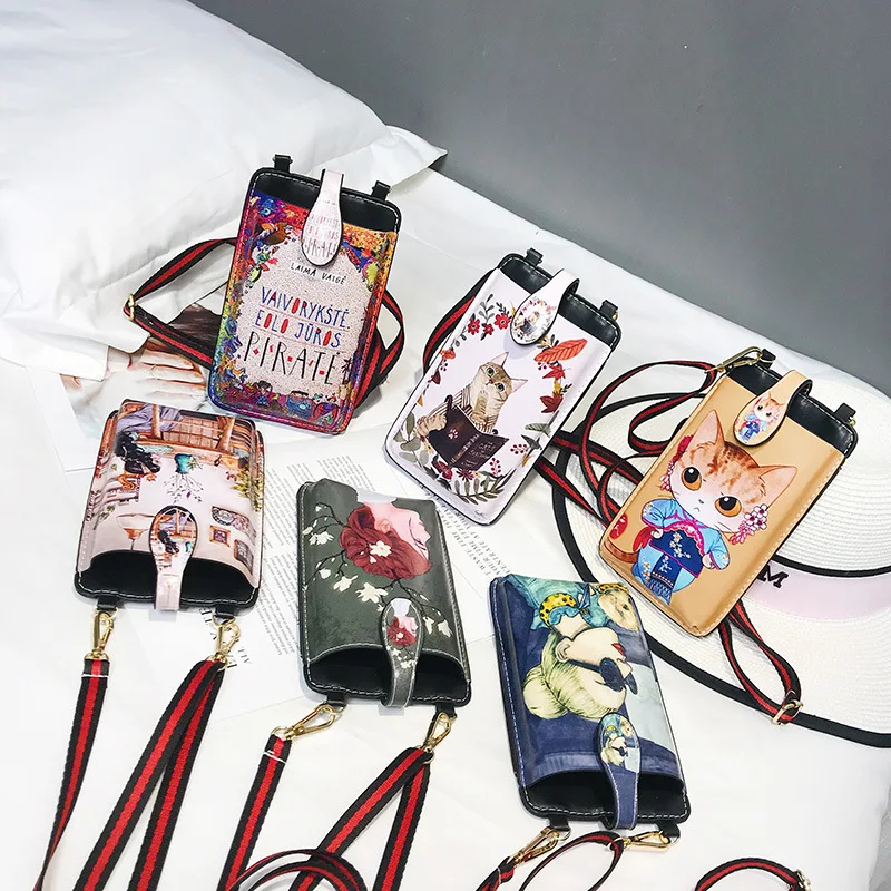 Новая женская сумка с модным принтом милая маленькая девочка рисунком животных