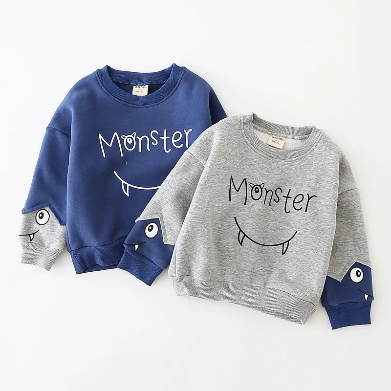 

Cartoon Children's Clothing Wholesale Boys' Sweaters Long Sleeve New Thickened Fashion Tops Baby Boys Autumn Hoodie Casual Coat