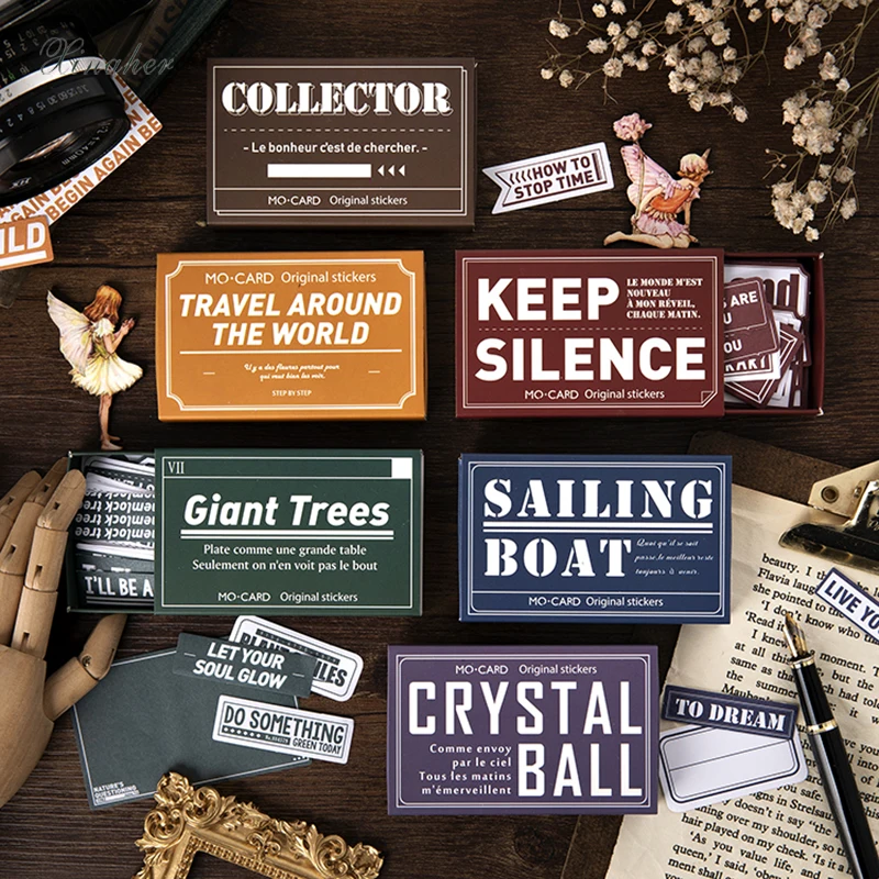 60 шт./кор. Винтаж перезаписываемый брелок для путешествия лозунг этикетка